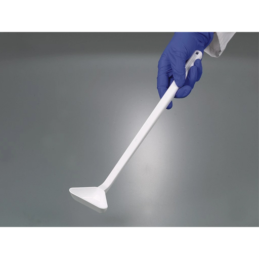 Long handle for viscous media as well as powders and granulates