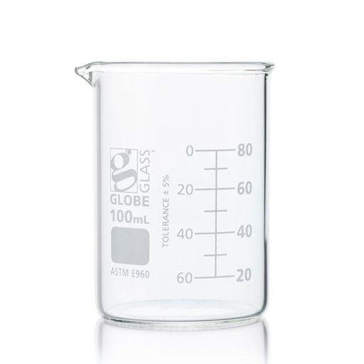 Globe Glass™ Griffin Style Beakers 100ml
