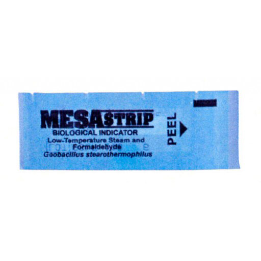 Mesa spore test strip for medical and industrial sterilization