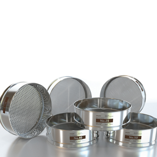 Stainless Steel Sieve for Granulometry 8'' x 2" 45µm A.I