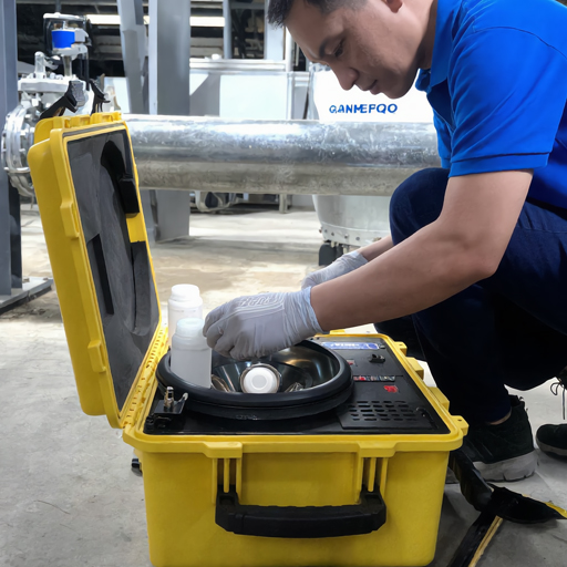 Centrifugeuse de terrain avec batteries rechargeables