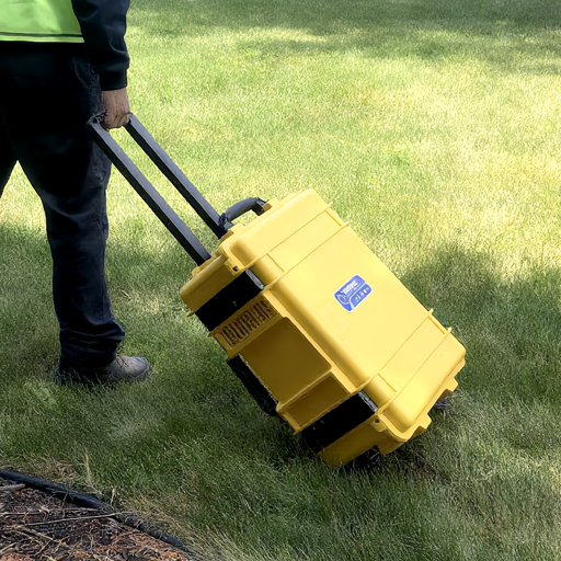 Centrifugeuse de terrain avec batteries rechargeables