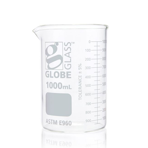 Globe Glass™ Griffin Style Beakers 1000ml