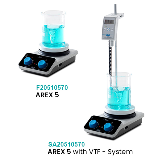 AREX 5 Digital Agitateur magnétique chauffant