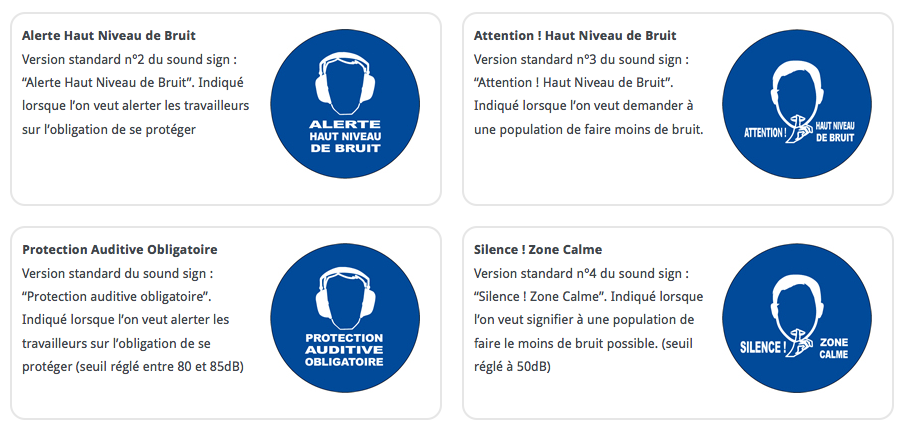 Affiche de sécurité: ATTENTION Zone à niveau de bruit élevé utilisez une  protection auditive