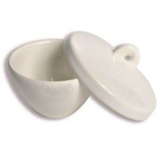 CRUCIBLES, WIDE FORM WITH COVER, PORCELAIN