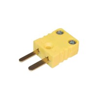 Connecteur mâle miniature pour thermocouple de type K, 2 broches