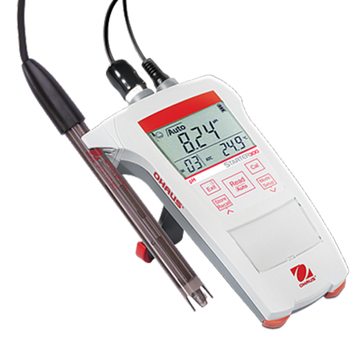 pH portable meter, includes electrodes