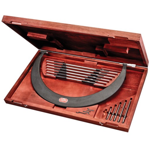 Tubular Bow Type, Interchangeable Anvil Micrometer Set